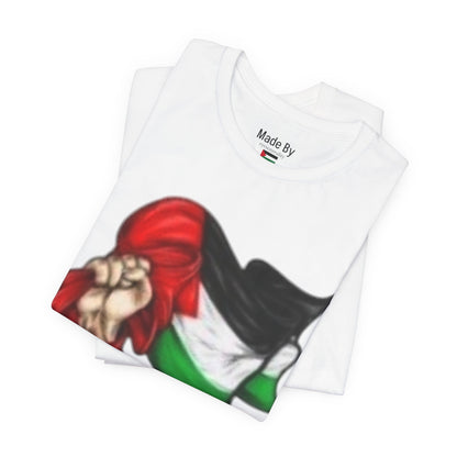 Free Palestine T-Shirt — Stand With Palestine Tee (Arabic Calligraphy Back)